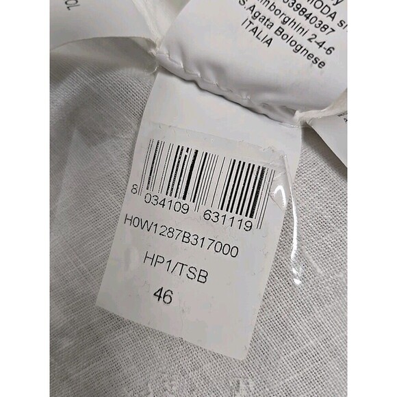 120 Lino 100% Linen Long Sleeve Button Down White Shirt Top Women's Size 46/L - Picture 8 of 11